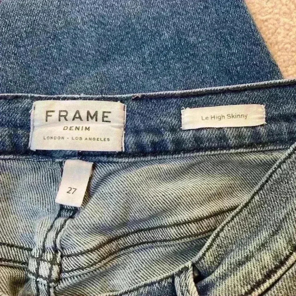 Frame le high skinny blue jeans in size 27 - Picture 8 of 8